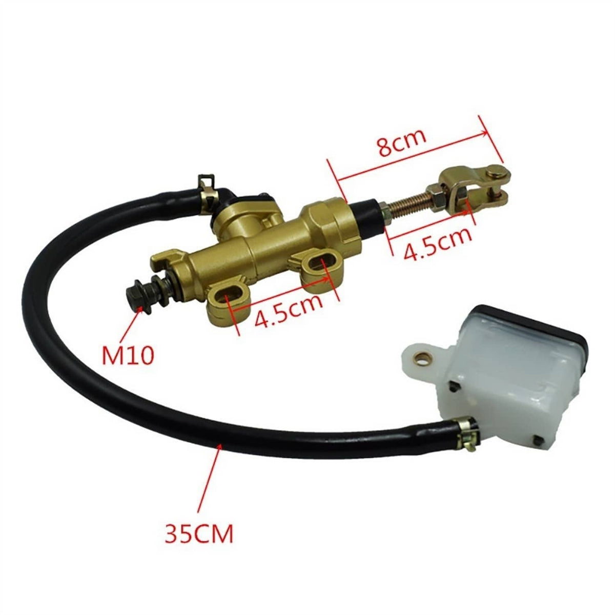 Solidspare SILVER Rear Brake Master Cylinder Pump For Motorcycle Go Kart ATV Dirt Pit Bike