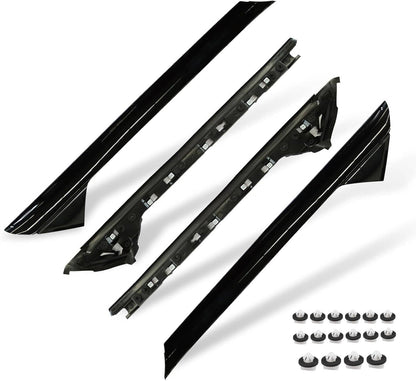 Solidspare 2 Pairs Left Right Side Windshield A-Pillar Molding Trim for 11-19 Ford Explorer