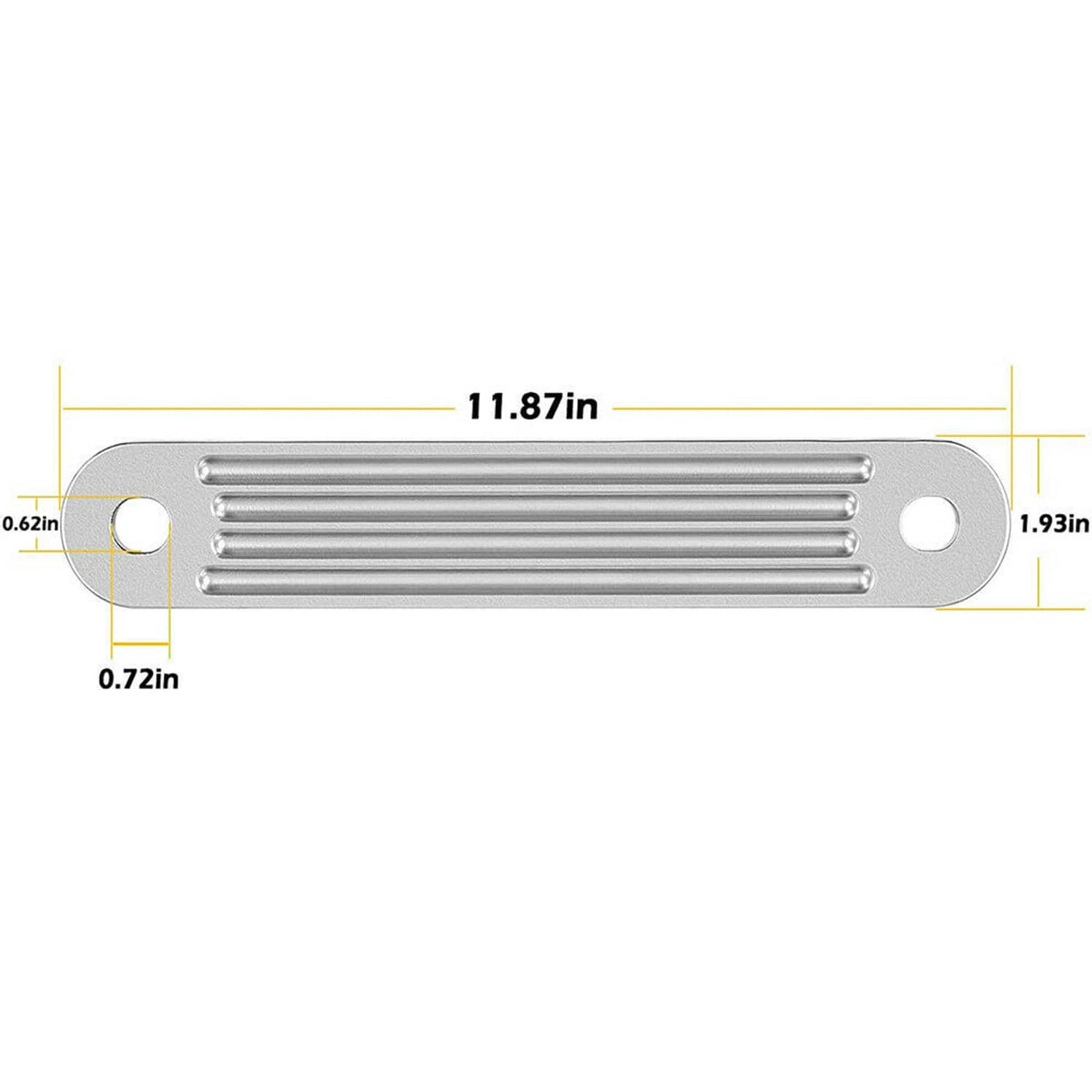 Solid Spare Transom Support Plate for Lower Bolt Holes 12" X 2", Holes 10"