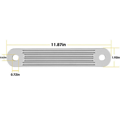 Solid Spare Transom Support Plate for Lower Bolt Holes 12" X 2", Holes 10"