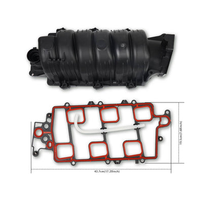 Solidspare Black Upper Intake Manifold + Gasket for 1995-2005 Chevy Buick Olds 3800 3.8L V6