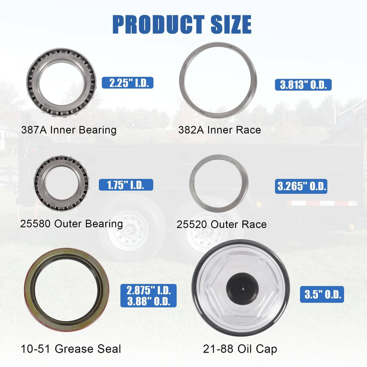 Solidspare Trailer Bearing Kit For Dexter 10K GD 10-51 Seal Axle After 2009 9-123 8-415