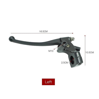 Solidspare 1" 25mm Black Motorcycle Left Clutch Lever Perch Mirror Base Mount