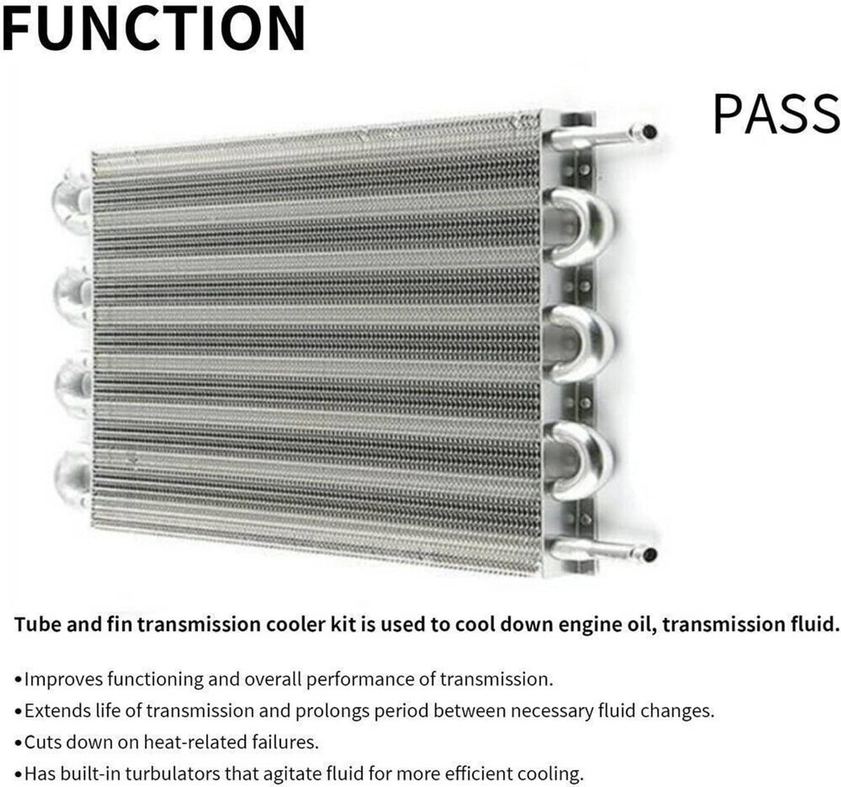 Solidspare 8 Rows Universal Aluminum Remote Transmission Oil Cooler Radiator Converter Kit