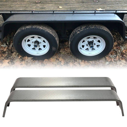 Solidspare 10-1/4"x72-7/8"x13" 2pcs Steel Diamond Tread Plate Tandem Axle Trailer Fenders