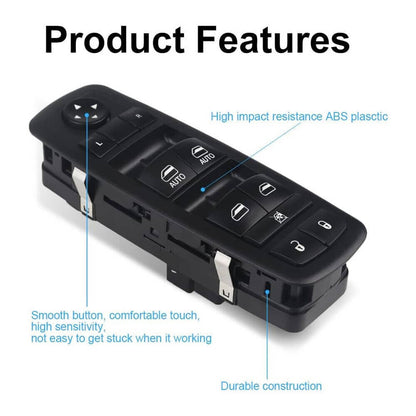 Solidspare Black Front Driver Side Window Switch 56046823AE For 2016-2018 Ram 1500 2500