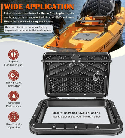 Solid Spare 71707003 Rectangular Twist and Seal Hatch Kit for Hobie Pro Angler Kayaks 2013+