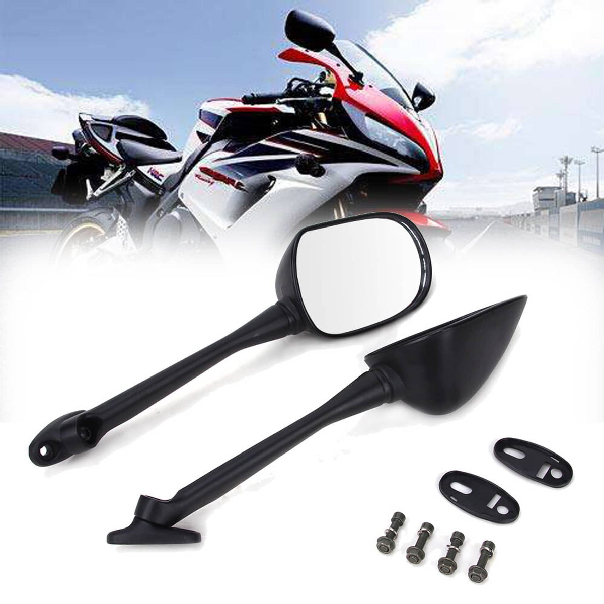 Solidspare 2PC Motorcycle Racing Rearview Side Mirrors For Honda CBR250R CBR 250R 2011-2015