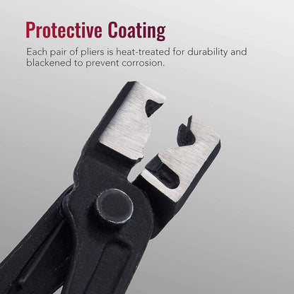 Solidspare Flexible Automotive Hose Clamp Clip Plier Tool Set Swivel Jaw Flat Angled Band