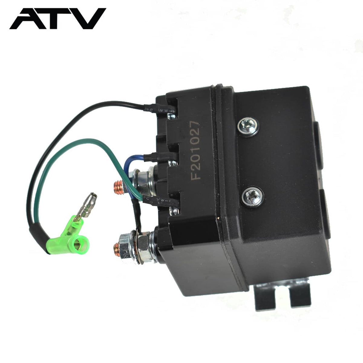 Solidspare 12V Solenoid Relay Contactor and Winch Rocker Thumb Switch Combo Set for ATV