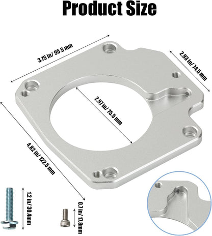 Solidspare Billet Throttle Body Adapter 4 Bolt Intake to 3 Bolt For LS2 LH6 L92 L76 LY2 LY5