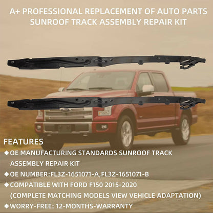 Solidspare New Sunroof Track Guide Rails Repair Kit For 2015-2020 Ford F150 FL3Z-1651071-A