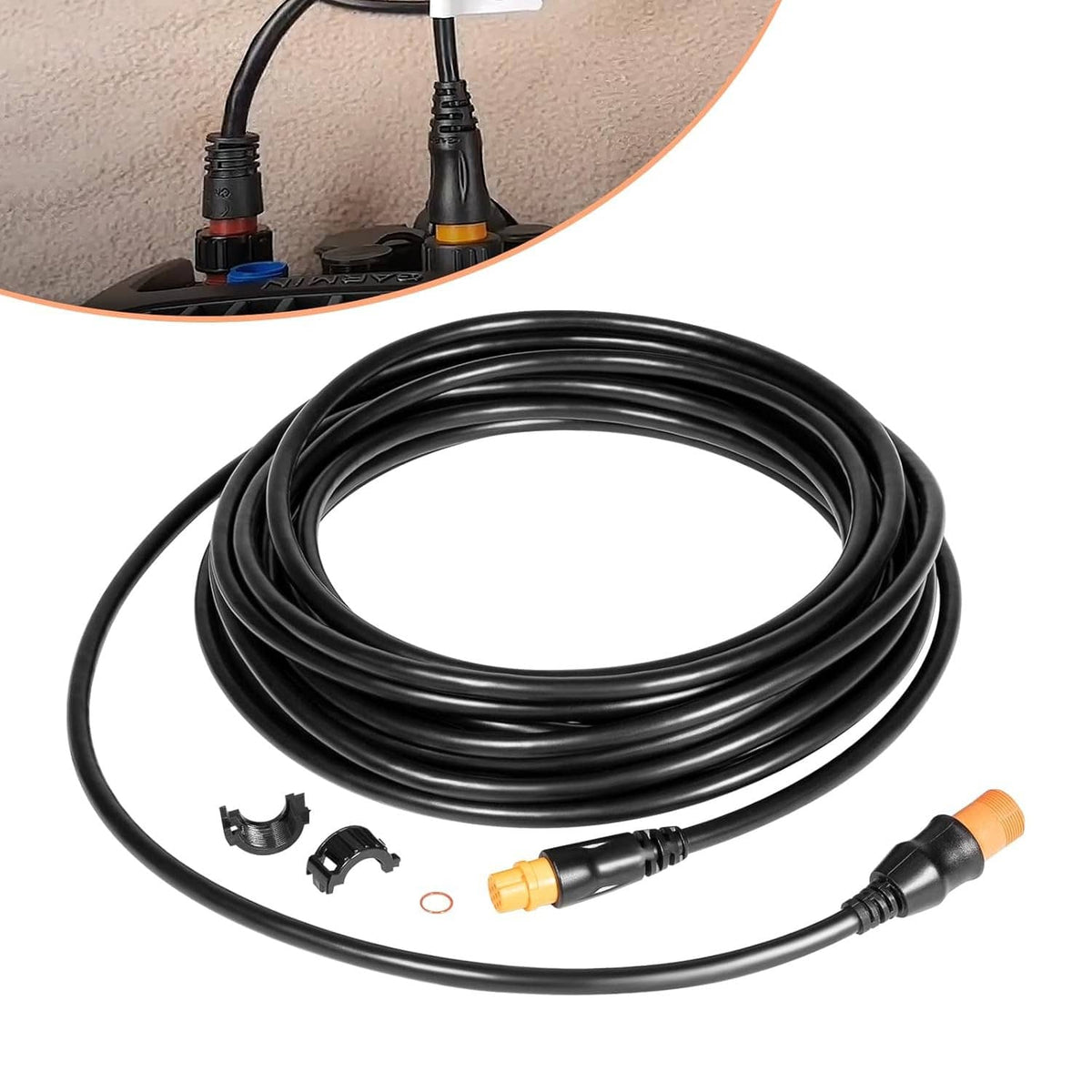 Solidspare Replacement for Garmin 010-11617-42 Transducer Extension Cable - 30' (12 Pin)