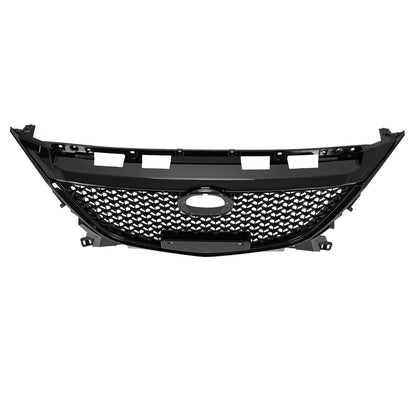 Solid Spare For Mazda 3 Axela 2014-2016 15 Honeycomb Upper Grille Bumper Assembly Set Black