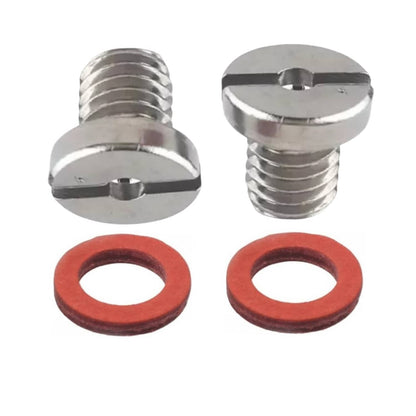 Solid Spare 2x Slot Head Drain Fill Plug Screw & Gasket Kit for Yamaha Outboards Lower Unit