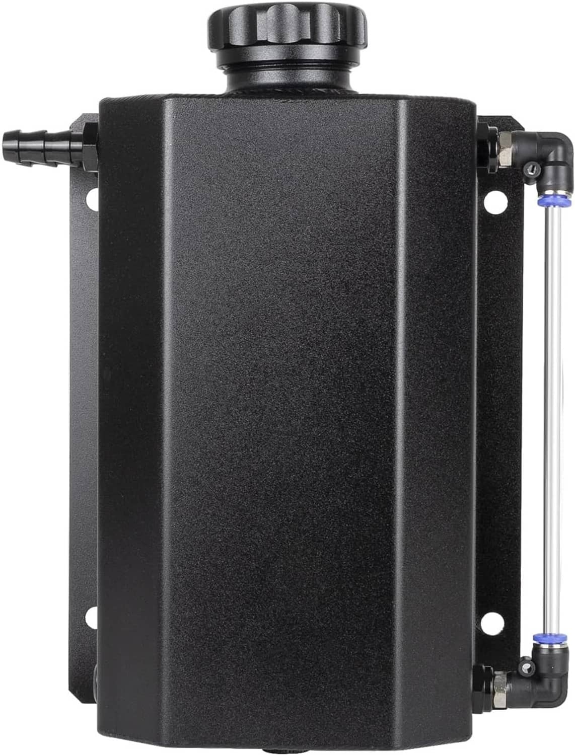 Solidspare Black 2L Radiator Coolant Overflow Water Bottle Expansion Reservoir Tank +Cap