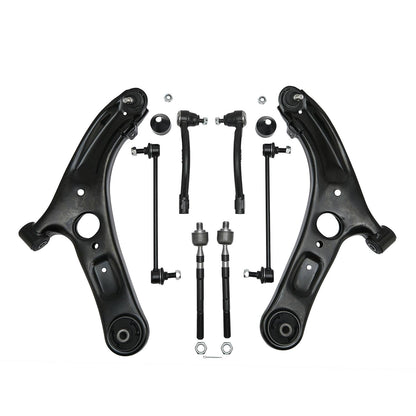 Solidspare For 2013-2016 Hyundai Elantra Front Control Arm Ball Joint Tie Rod Sway Link Kit