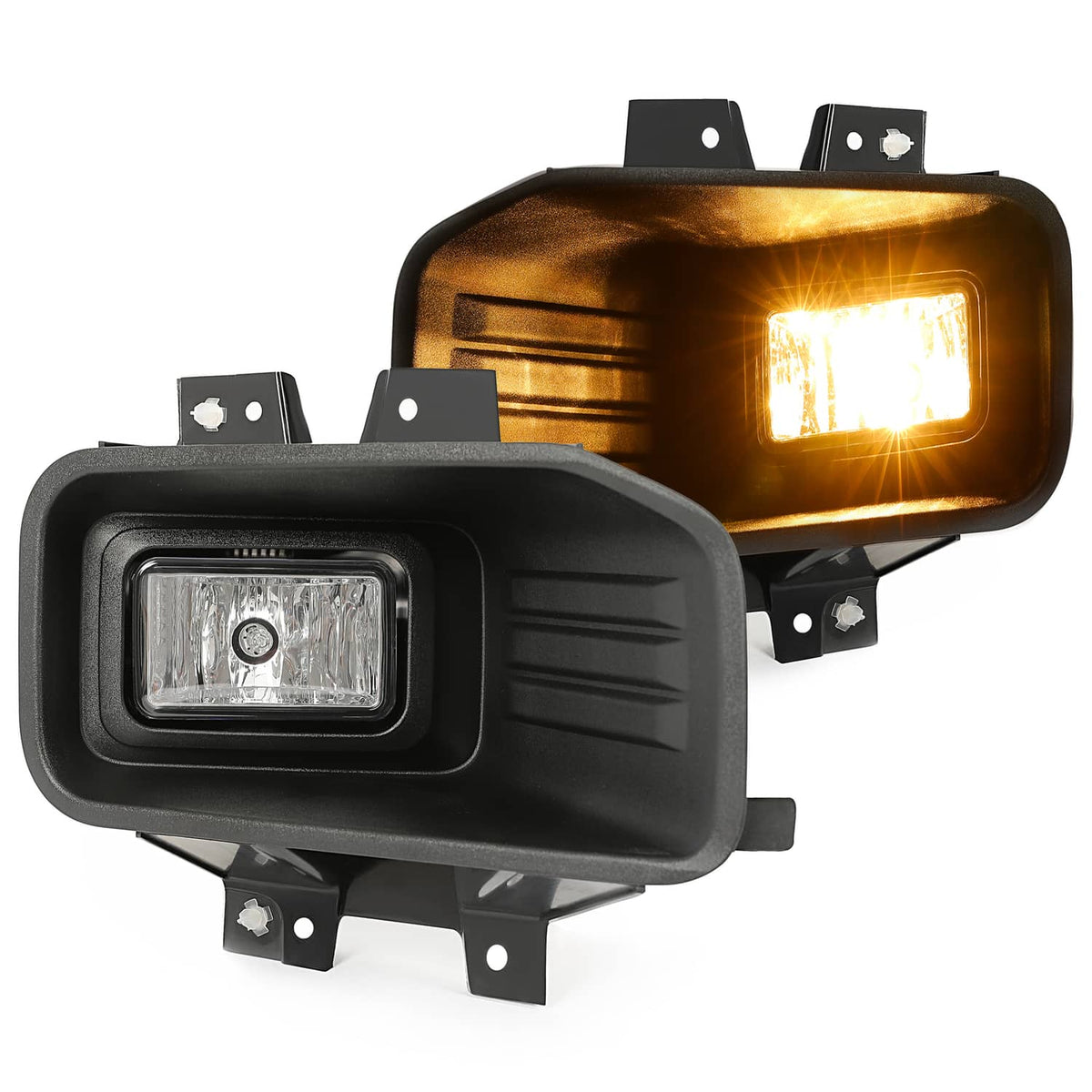 Solid Spare Clear Lens Halogen Fog Lights Lamps Set Pair For Ford F-150 F150 2018-2020