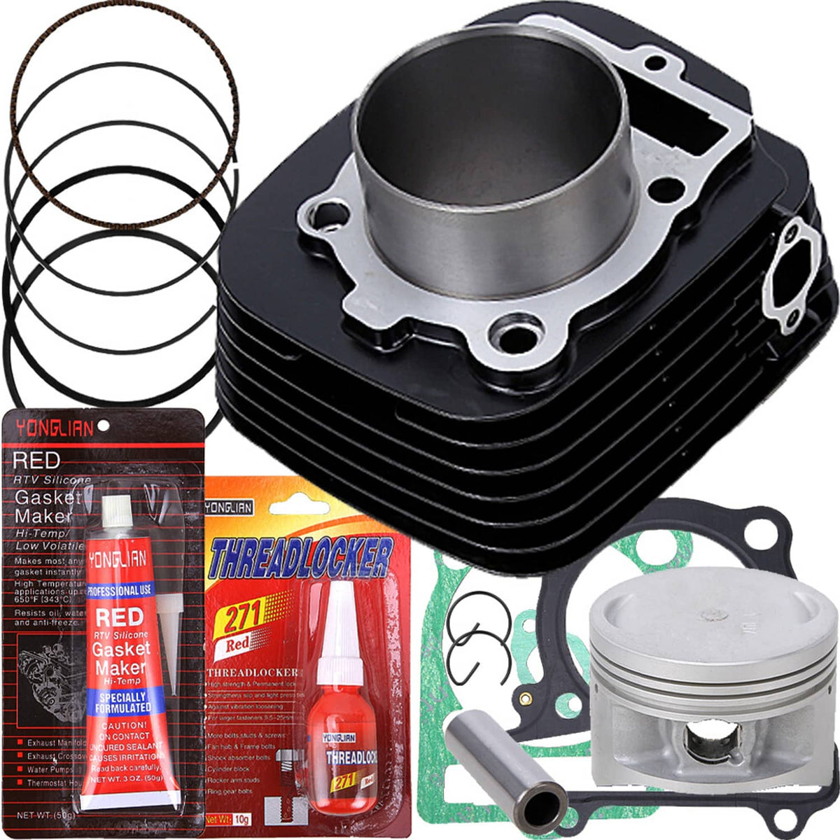 Solidspare For Yamaha Warrior 350 Top End Rebuild Kit Piston Cylinder Gaskets US Stock 83mm