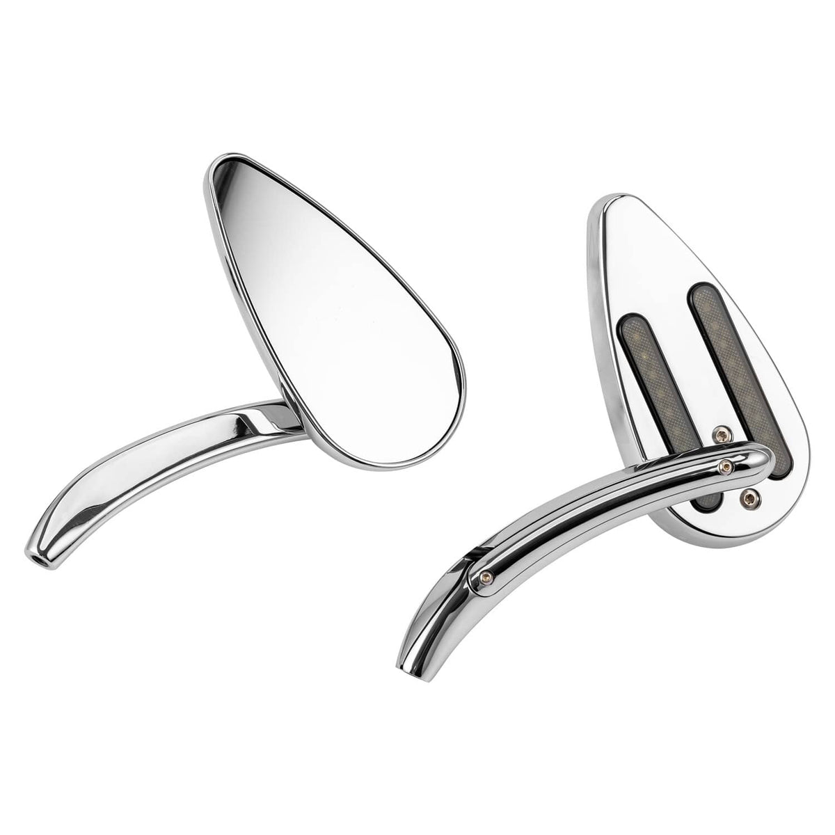 Solidspare Universal M8 M10 Motorcycle Turn Signal Rear View Mirrors Fit For Harley Honda
