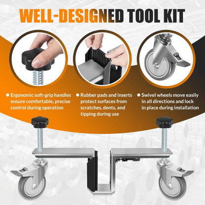 Solidspare Heavy Door Installation Hardware Tool Kit for 1-3/4" and 2-1/4" Doors Dual-Dolly