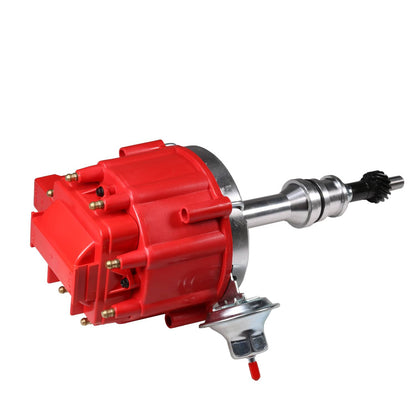 Solidspare Red HEI Distributor For Ford 351W Windsor w/ 65K Hi-output Coil & Pigtails NEW