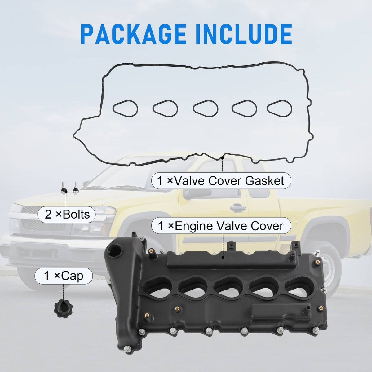Solidspare Valve Cover For 2004-2006 Chevrolet Colorado GMC Canyon 06 Hummer H3 Isuzu I-350