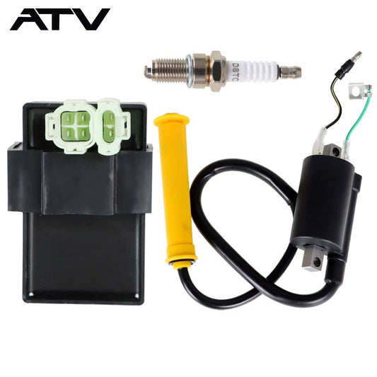 Solidspare 1999-2004 For Honda Sportrax 400 TRX400EX 2x4 Ignition Coil & CDI & Spark Plug