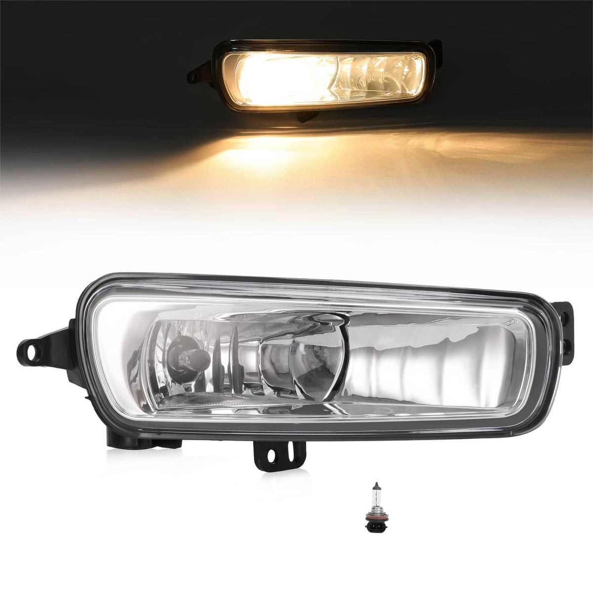 Solid Spare New Clear Right Passenger Side Fog Light Lamp W/Bulb For Ford Transit 2020-2026