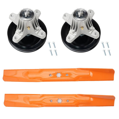 Solidspare For MTD Cub Cadet XT1-LT42 XT1LT42 KH Enduro 42" Deck Spindle and Blade Kit New
