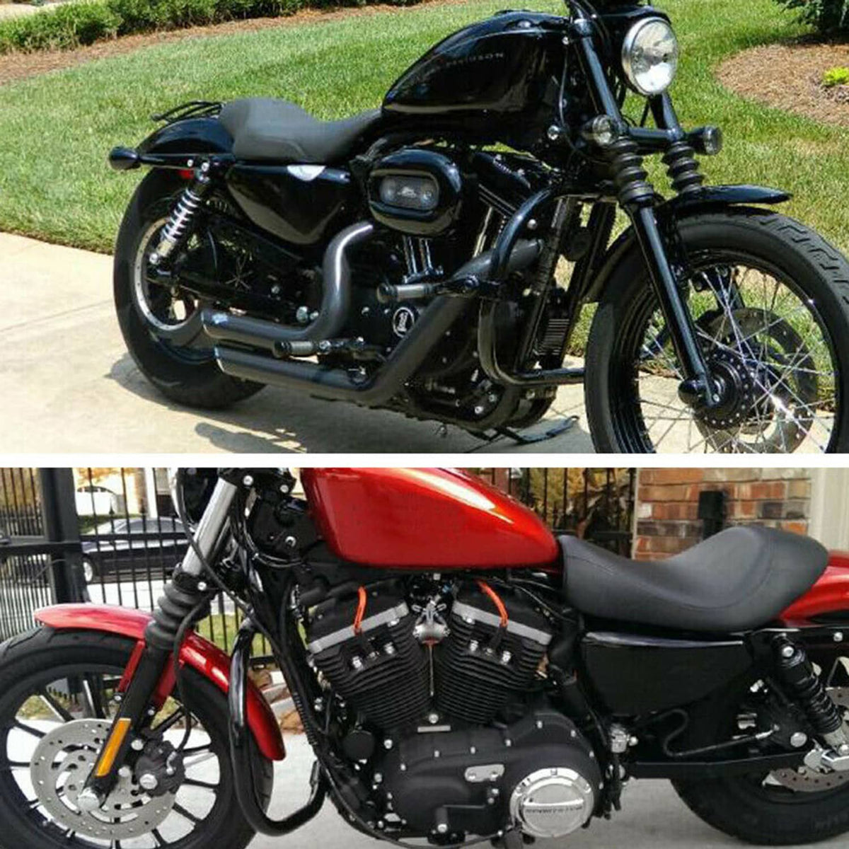 Solidspare For Harley Sportster 883 1200 1984-2003 Black Highway Engine Guard Crash Bar