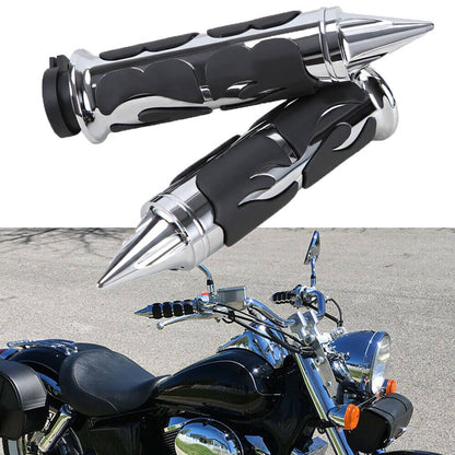 Solidspare 1" Chrome Handle Bar Hand Grips for Harley Touring Road King Street Glide 883 XL