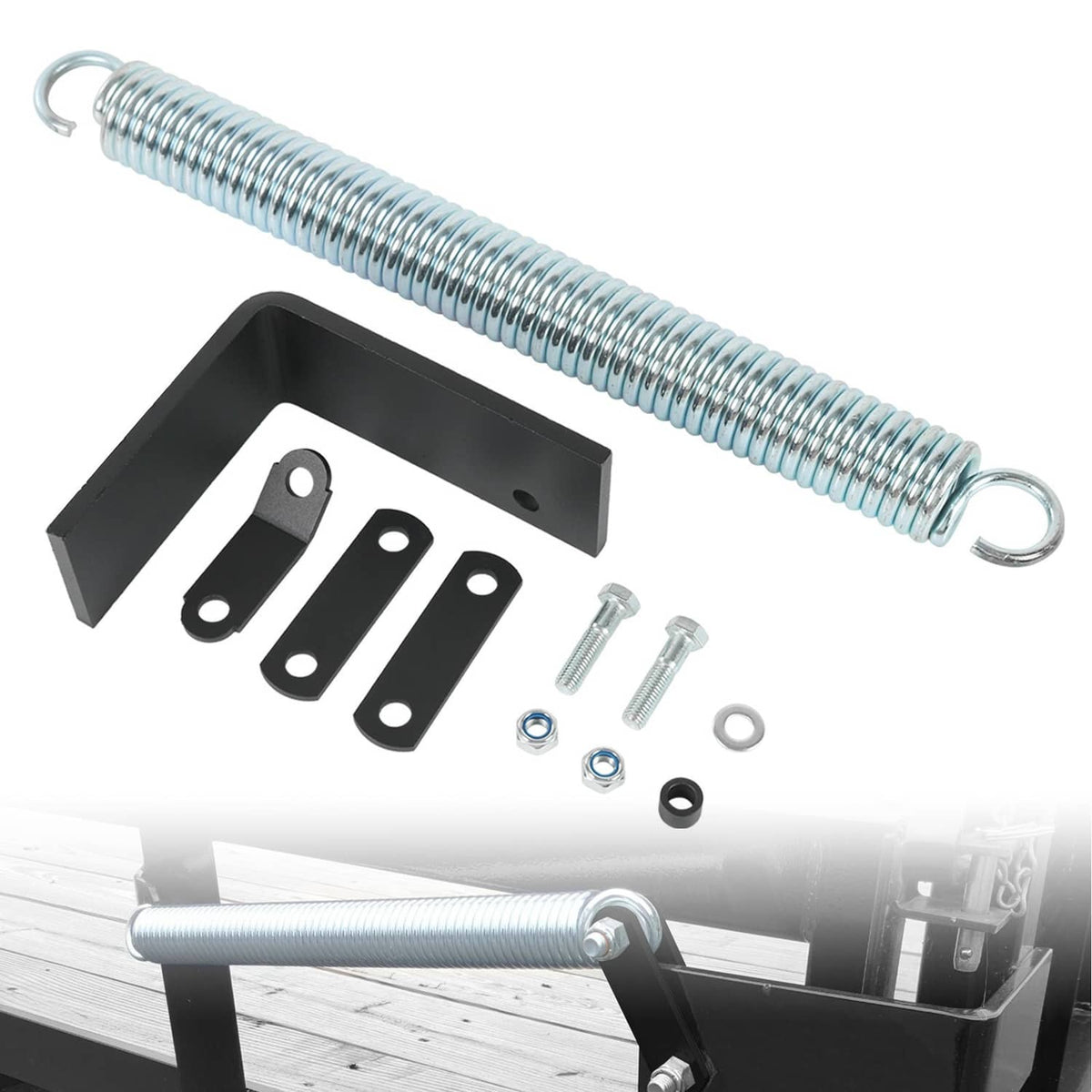 Solidspare Left Trailer Tail Gate Spring Lift Assist Kit for Utility Trailers Lift Support