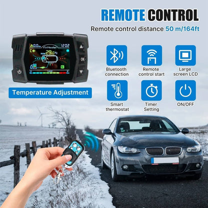 Solidspare 8KW Diesel Air Heater All in one 12V/24V 110V Bluetooth APP Remote Control Car