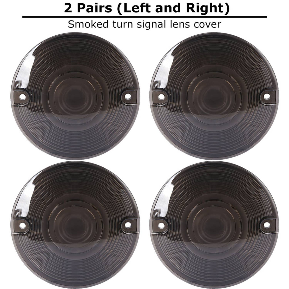 Solidspare 4x Smoked Turn Signal Light Lens Cover For Harley Electra Glide FLHTC 1986-2005