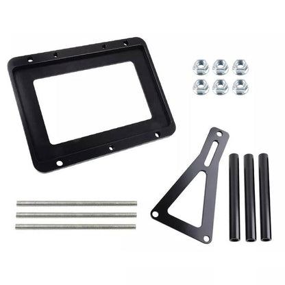 Solidspare Aluminum Billet Battery Tray Hold Down Trunk Relocation Box Racing Mount Black