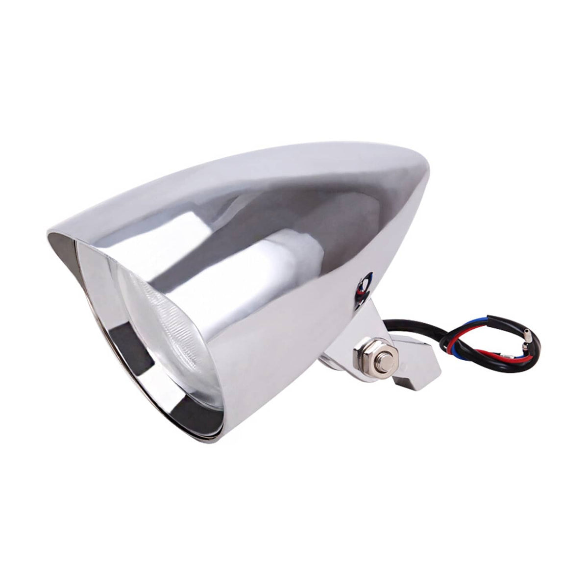 Solidspare For Harley Softail Dyna Ultima 4.5"inch Chrome Black Tri Bar Bullet Headlight