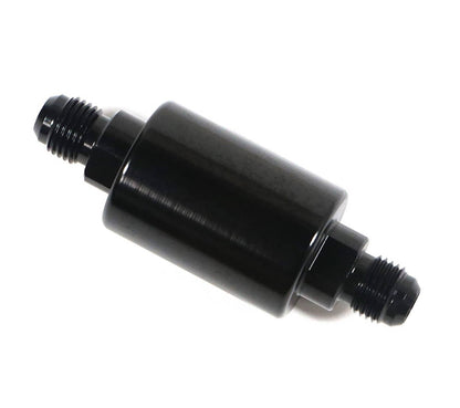 Solidspare Universal -6AN Inline Fuel Filter High Flow 100 Micron Cleanable AN6 6AN Black