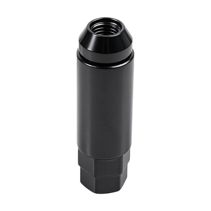 Solidspare 20Pcs M12x1.5mm Extended Steel Open Ended wheel Lug Nuts For Toyota Honda Black
