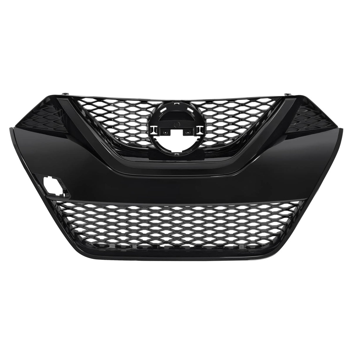 Solid Spare For Nissan Maxima 2016-2018 2017 Front Upper Grille Full Gloss Black Grill