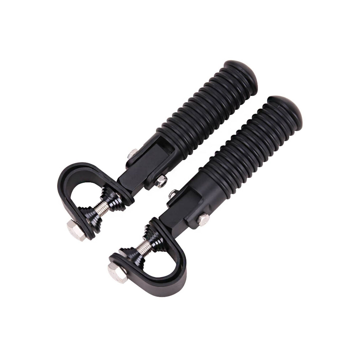 Solidspare Motorcycle U-Clamp Foot Pegs Rests 1"~1-1/4" Highway Engine Crash Bar For Honda