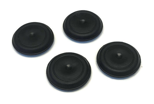 Solid Spare (4 Pack) 1" Inch Rubber Snap-In FLUSH MOUNT HOLE PLUG for Sheet Metal Fit Fender