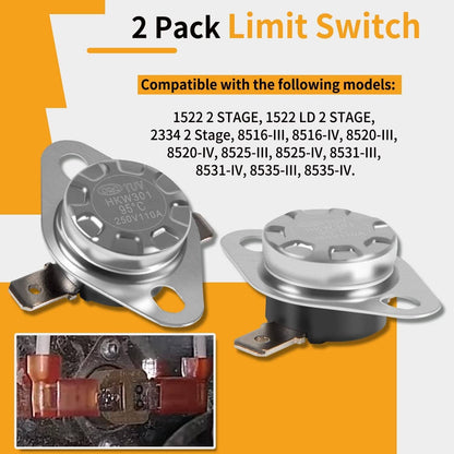 Solid Spare 37022 Limit Switch for Atwood RV Furnace 85-III, 85-IV, 1522, 2334, 8516, 8520