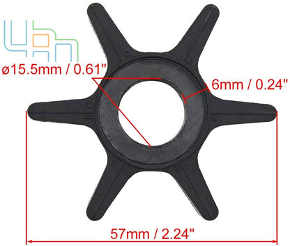 Solid Spare Water Pump Impeller 47-F433065-2 For Force 25 35 40 50HP Chrysler 40 50 Outboard