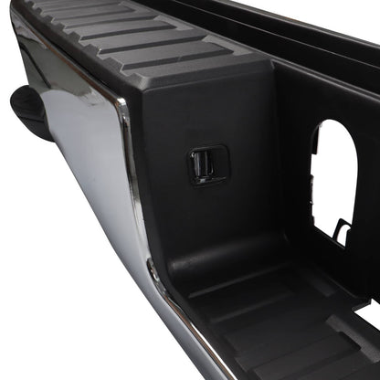 Solidspare Chrome Rear Step Bumper Assembly FIT Chevy Silverado GMC Sierra 1500 2014-2018
