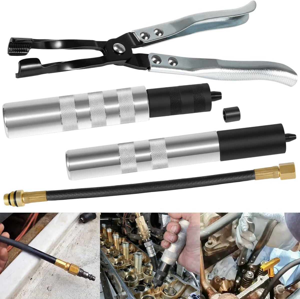 Solid Spare 36050 Valve Keeper Remover + 19700 Valve Holder + HW0107 Valve Stem Seal Pliers