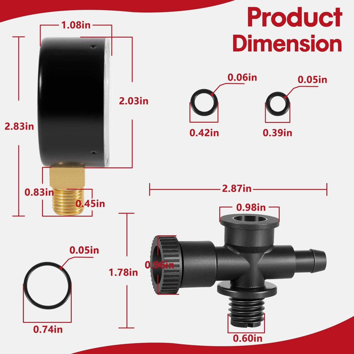 Solid Spare For Hayward DEX2400S Pool/Spa Filter Air Relief Valve Gauge Assembly ECX270861