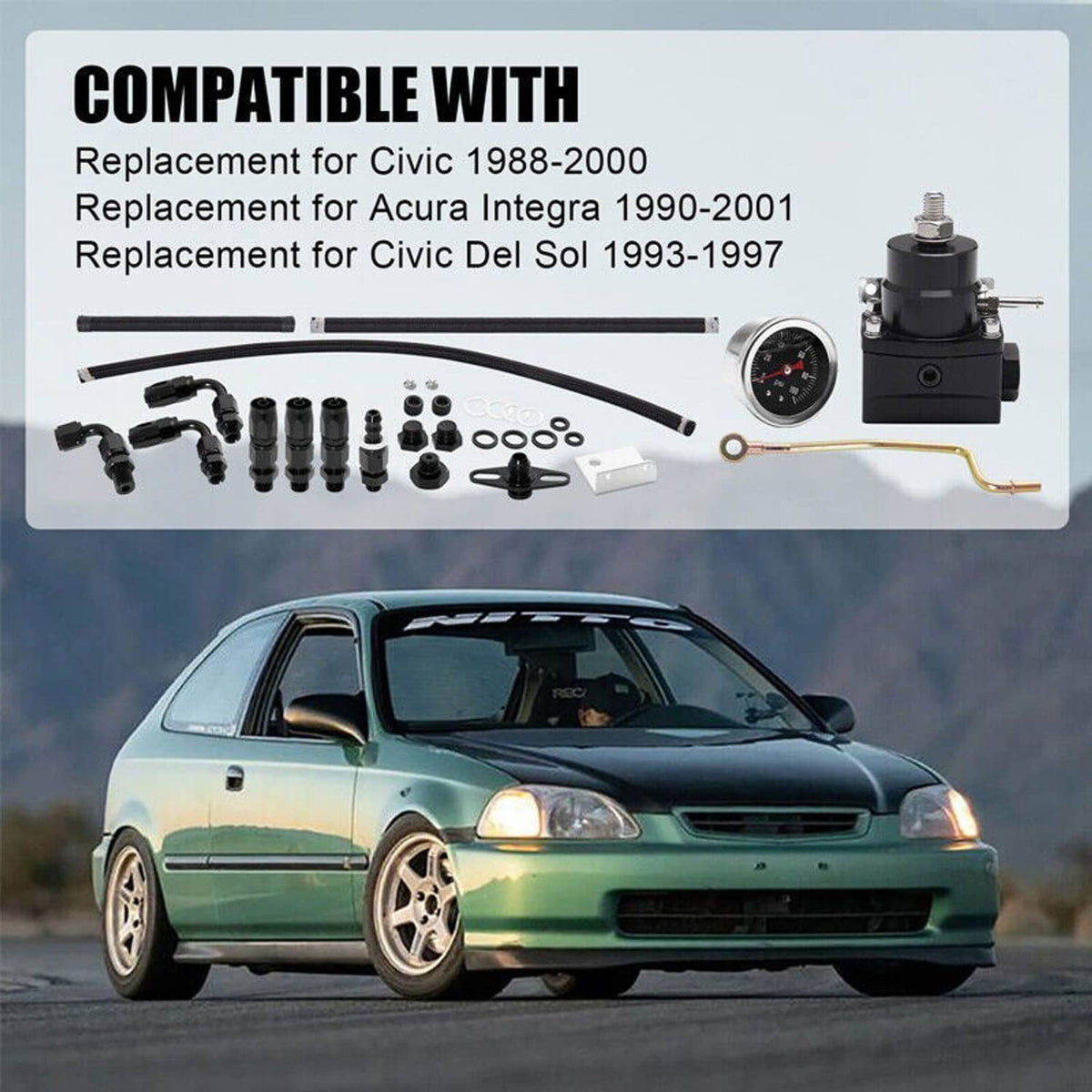 Solidspare K Series Tucked K Swap Fuel Line System Kit K20 K24 DC2 EG EK for Integra New