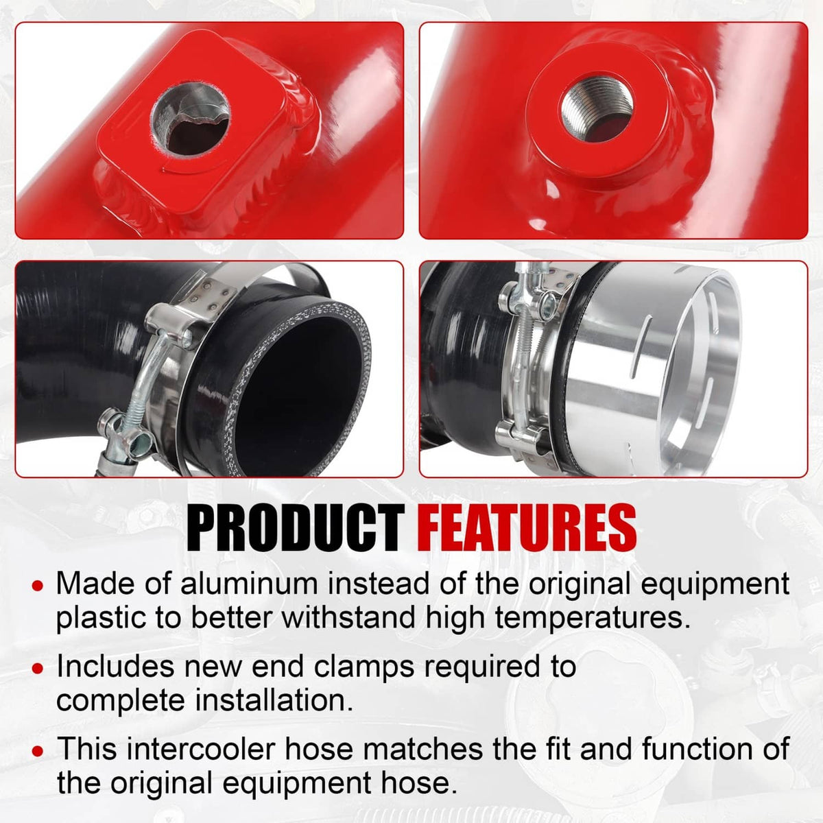Solidspare Cold Side Intercooler Hose Fits 2017-21 Ford F-250 F-350 F-450 6.7L Powerstroke