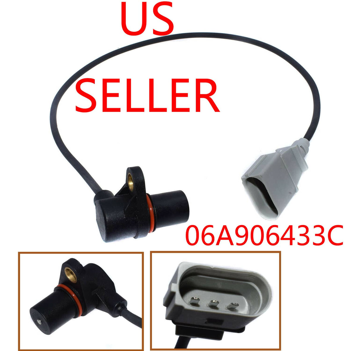 Solid Spare Q21-1002 Q211001 Peterbilt / Kenworth Temp Temperature Sending Sensor With Plug